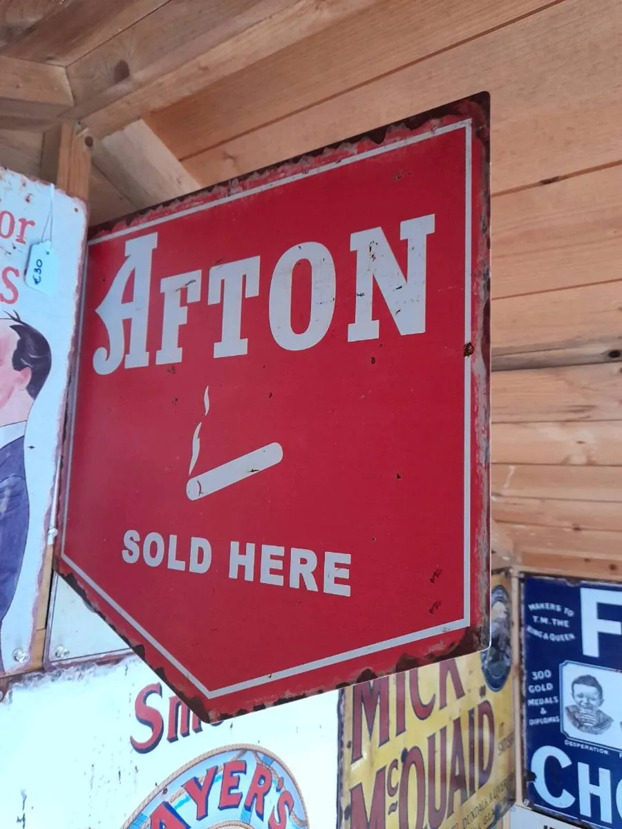 Afton Double Sided Tin Sign - Image 3