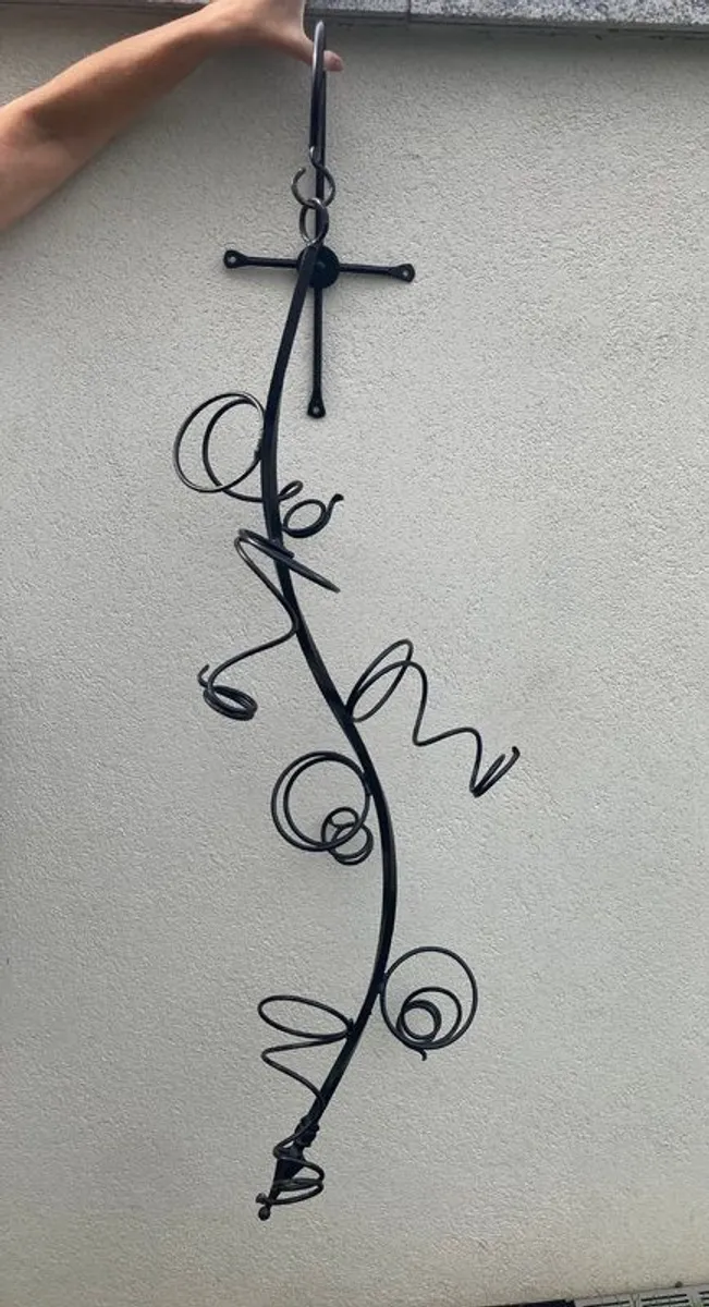 Wine Rack for Wall Wrought Iron - Image 1