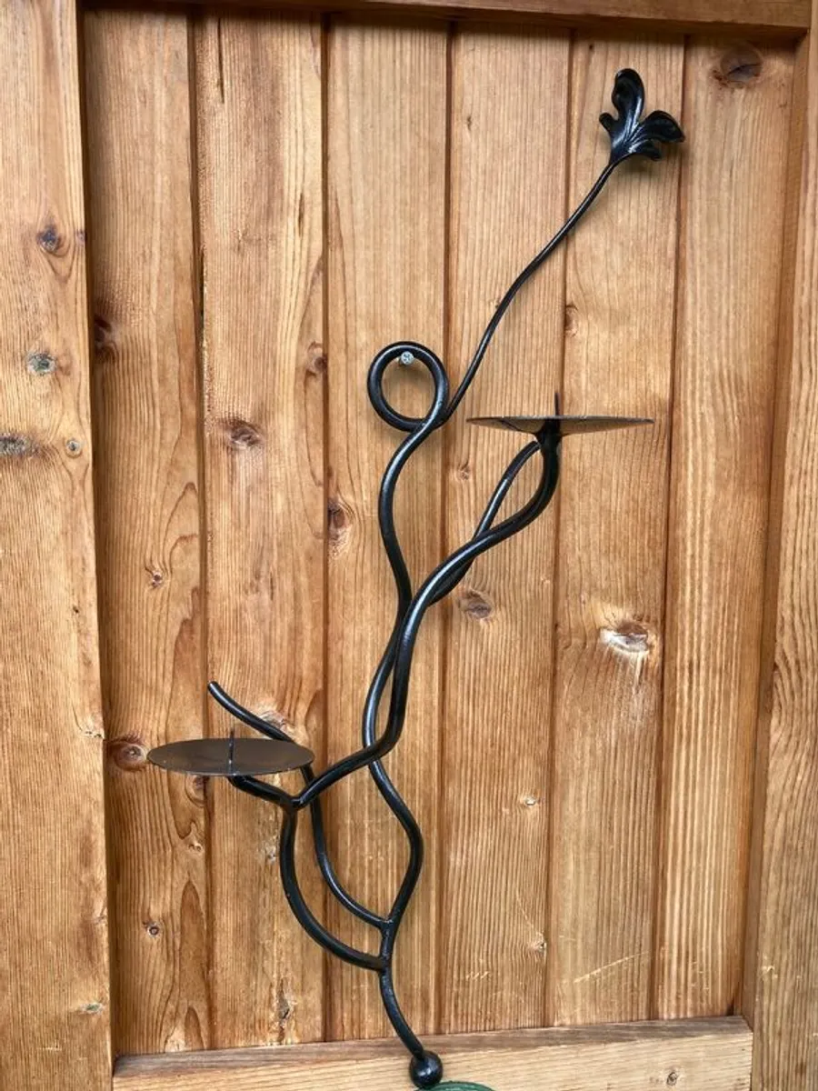 Candle Holder Wrought Iron - Image 2