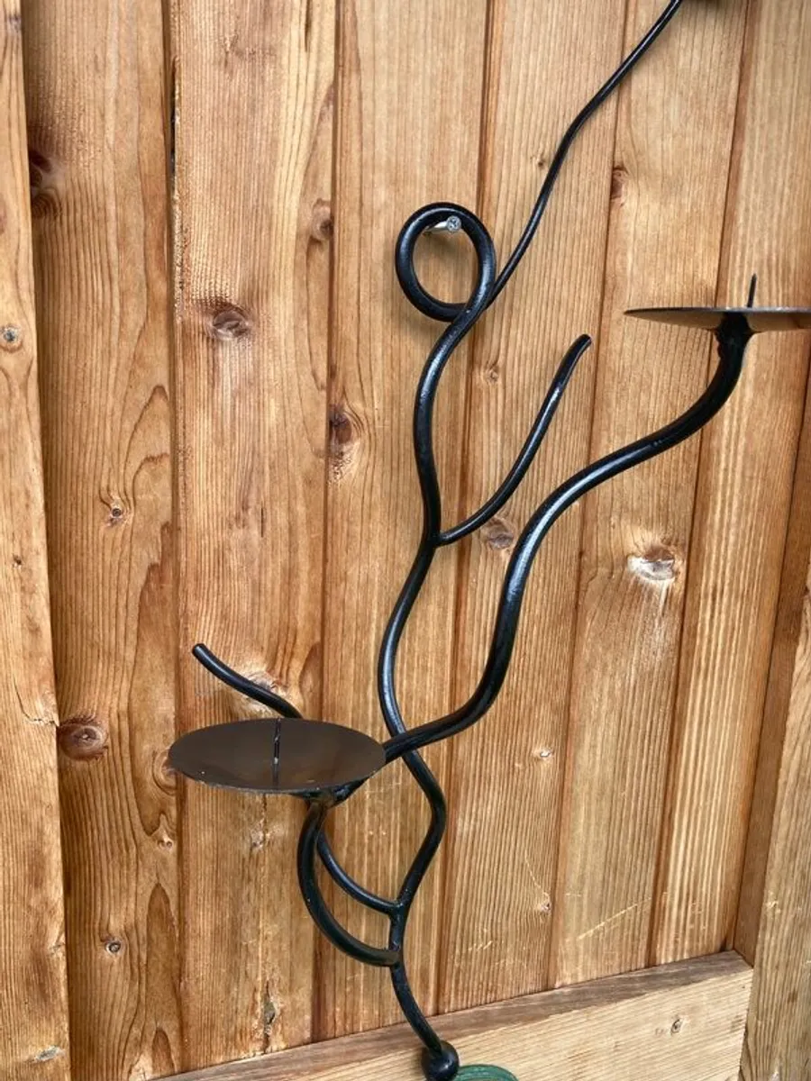Candle Holder Wrought Iron - Image 3