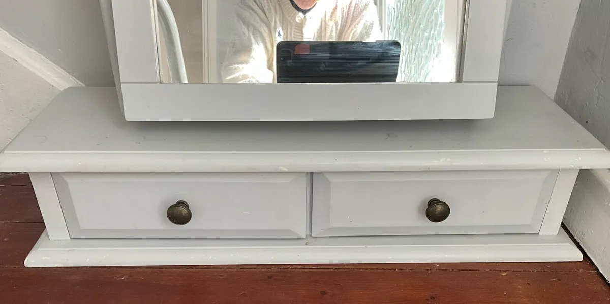 Swing Table Mirror with 2 Underneath Drawers - Image 2