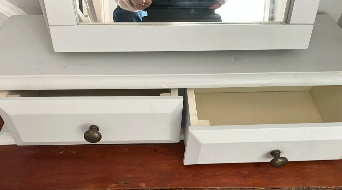 Swing Table Mirror with 2 Underneath Drawers - Image 3
