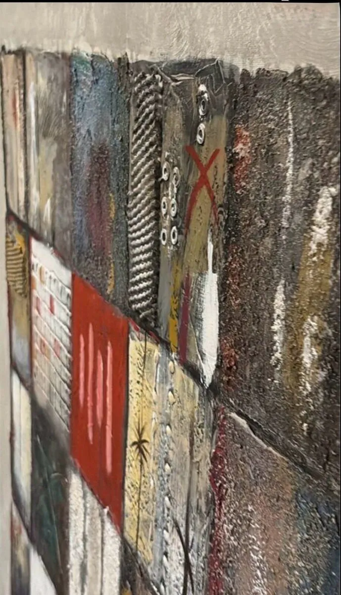 Hand Painted Textured Abstract Cavans 125x90cm - Image 4