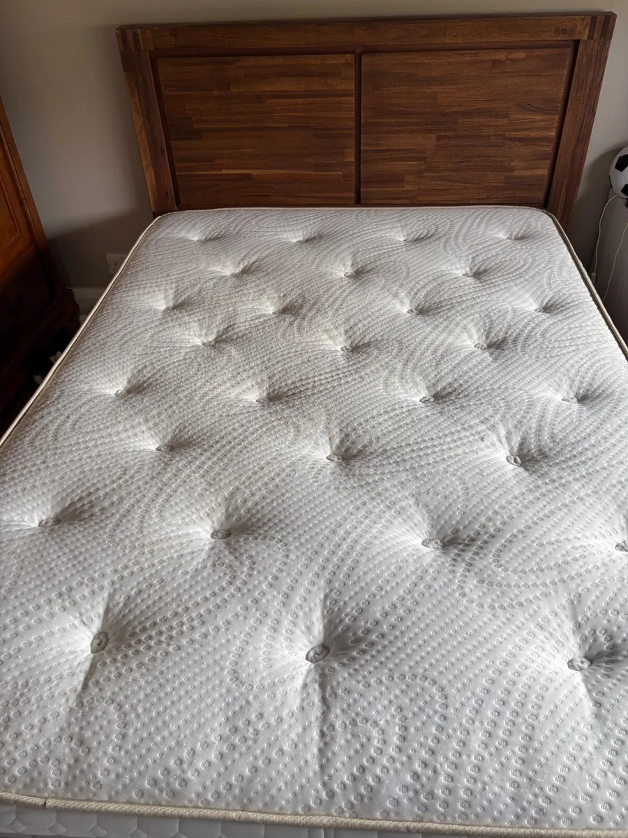 Double bed and mattress - Image 1