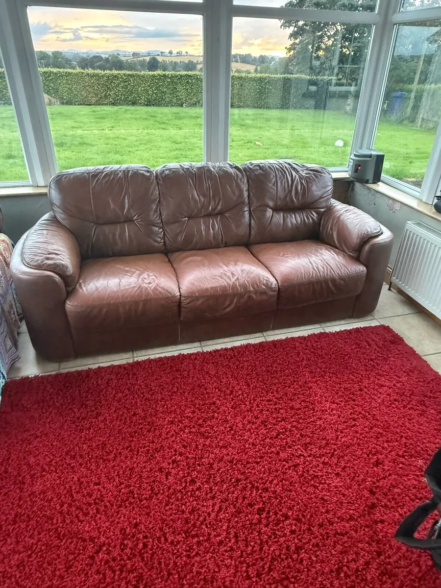 Soft Italian leather sofa