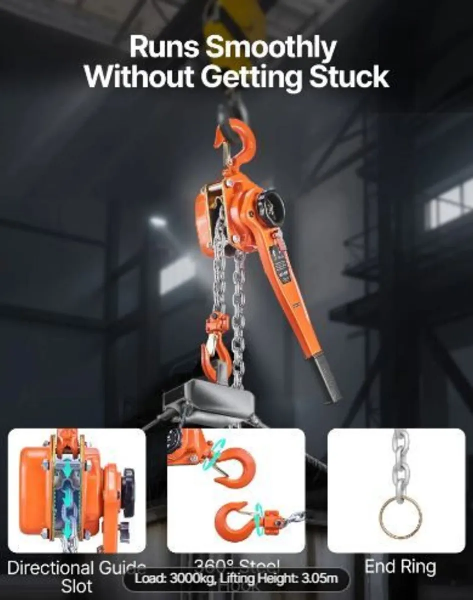 Manual Lever Chain Hoist, 3T 3000KG - Image 2