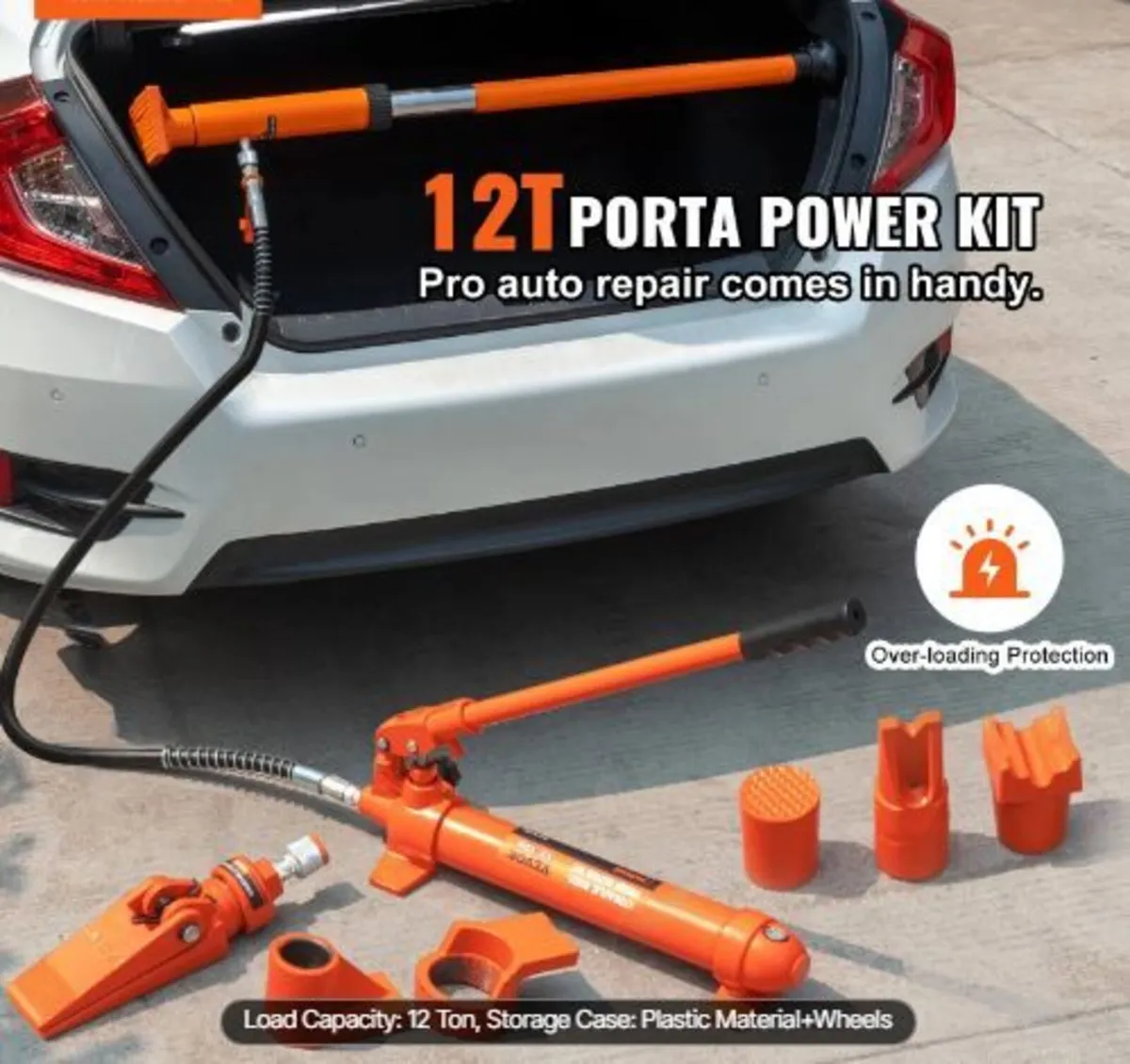 12 Ton Porta Power Kit, Hydraulic Ram with Pump - Image 2