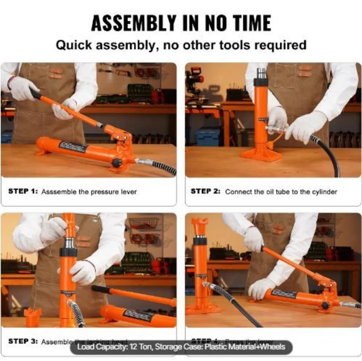 12 Ton Porta Power Kit, Hydraulic Ram with Pump - Image 3
