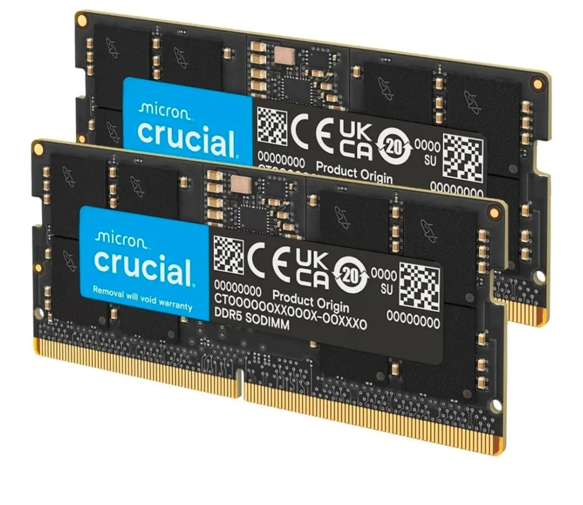 Crucial 32GB(2x16GB) DDR5 - 5600 SODIMM Ram - Image 1
