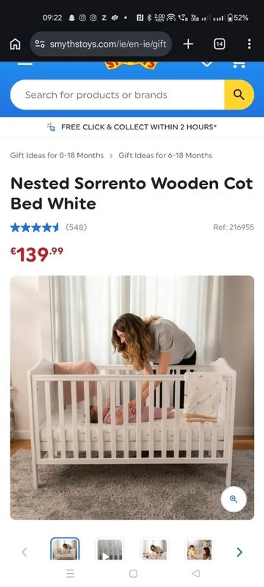 2 in 1 - Baby cot / Toddler cot package with 2 beds - Image 3