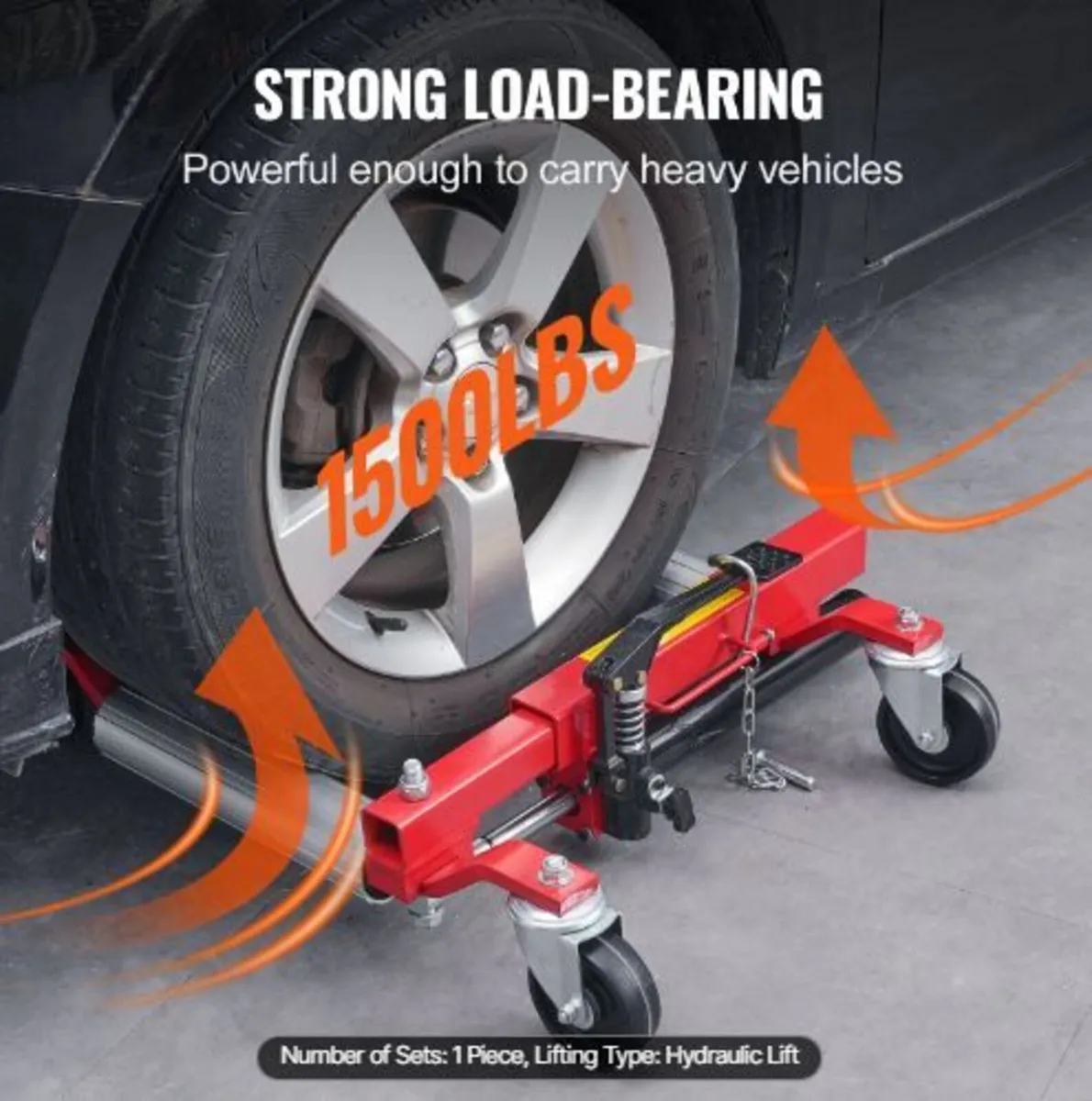 Wheel Dolly, Max Capacity 1500 Lbs Car Dolly - Image 4