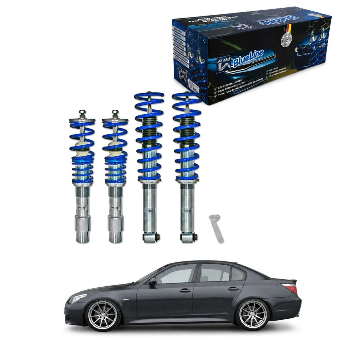 BMW 5 Series (E60) JOM Blueline Coilovers - Image 3