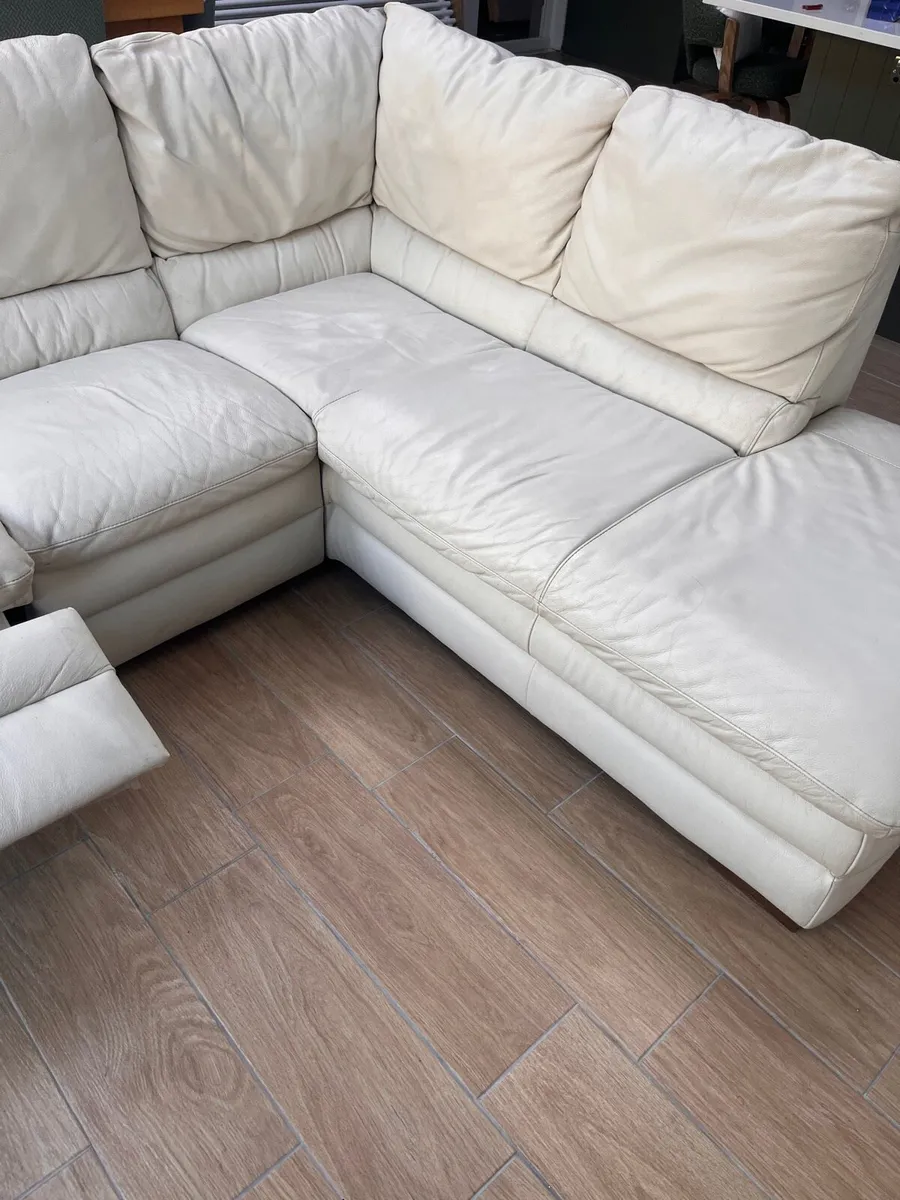Corner leather sofa - Image 4