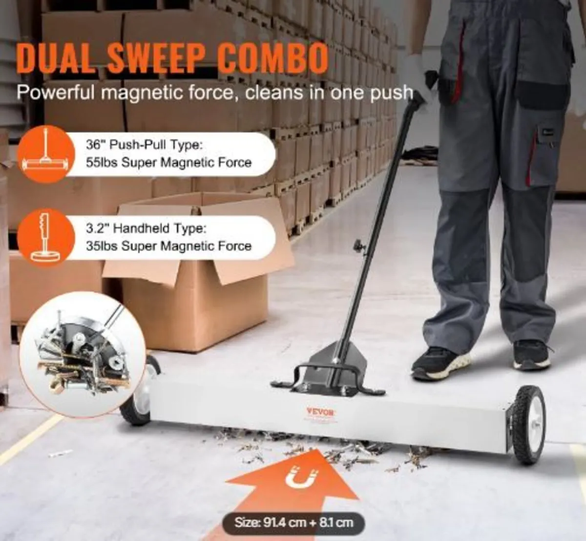 36-Inch Magnetic Sweeper with Wheels - Image 2