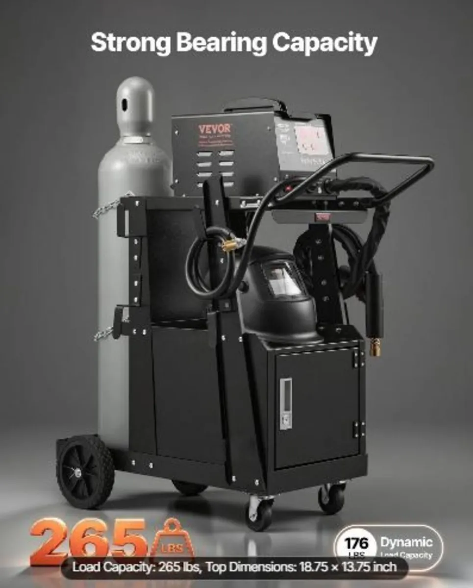 Welding Cart, 2-Tier Heavy Duty Welder Cart - Image 2