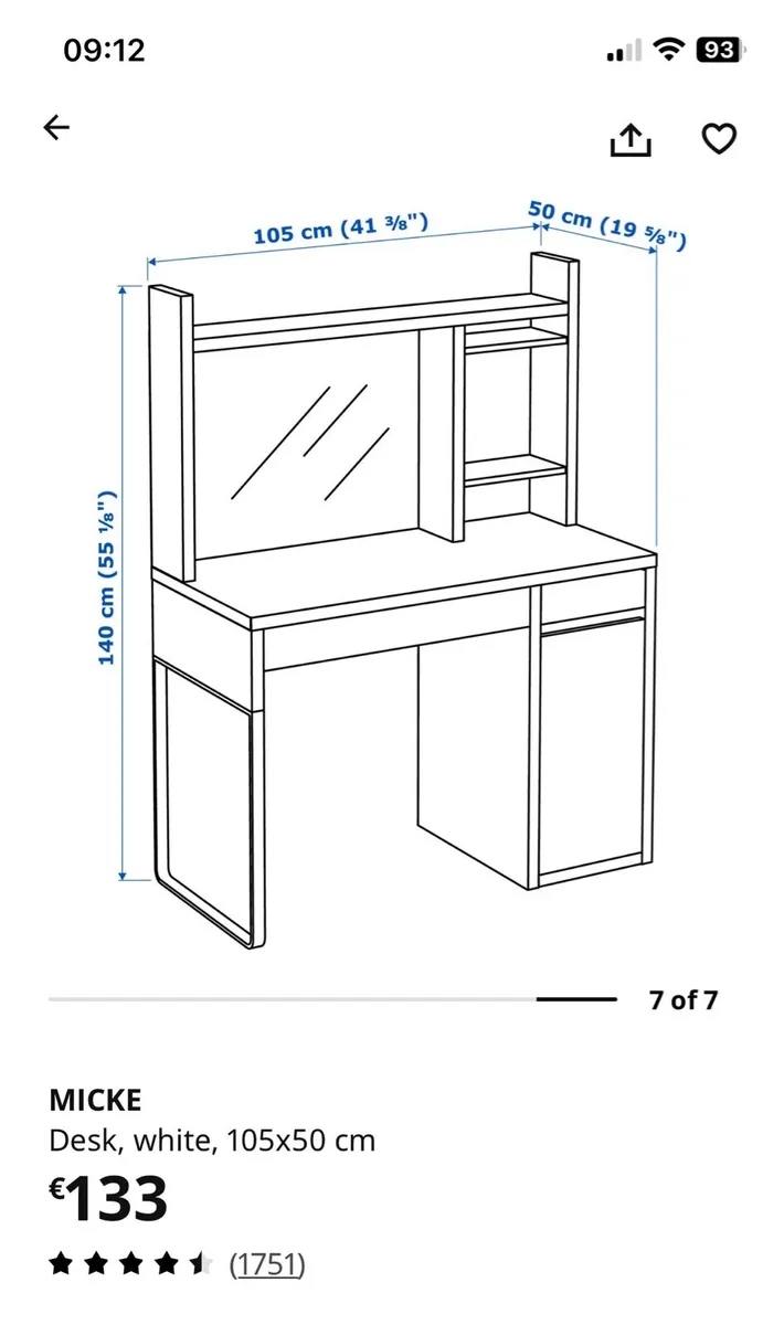 IKEA desk - FREE FOR COLLECTION - Image 2