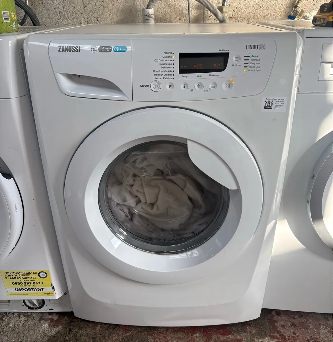 Zanussi Washing Machine - 10kg Large Drum