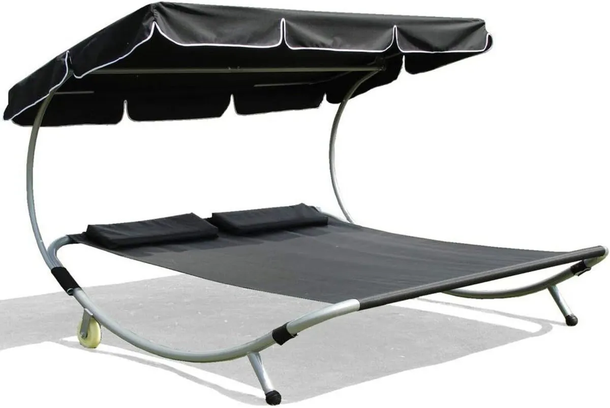 Double Sun Lounger with Canopy - Image 3