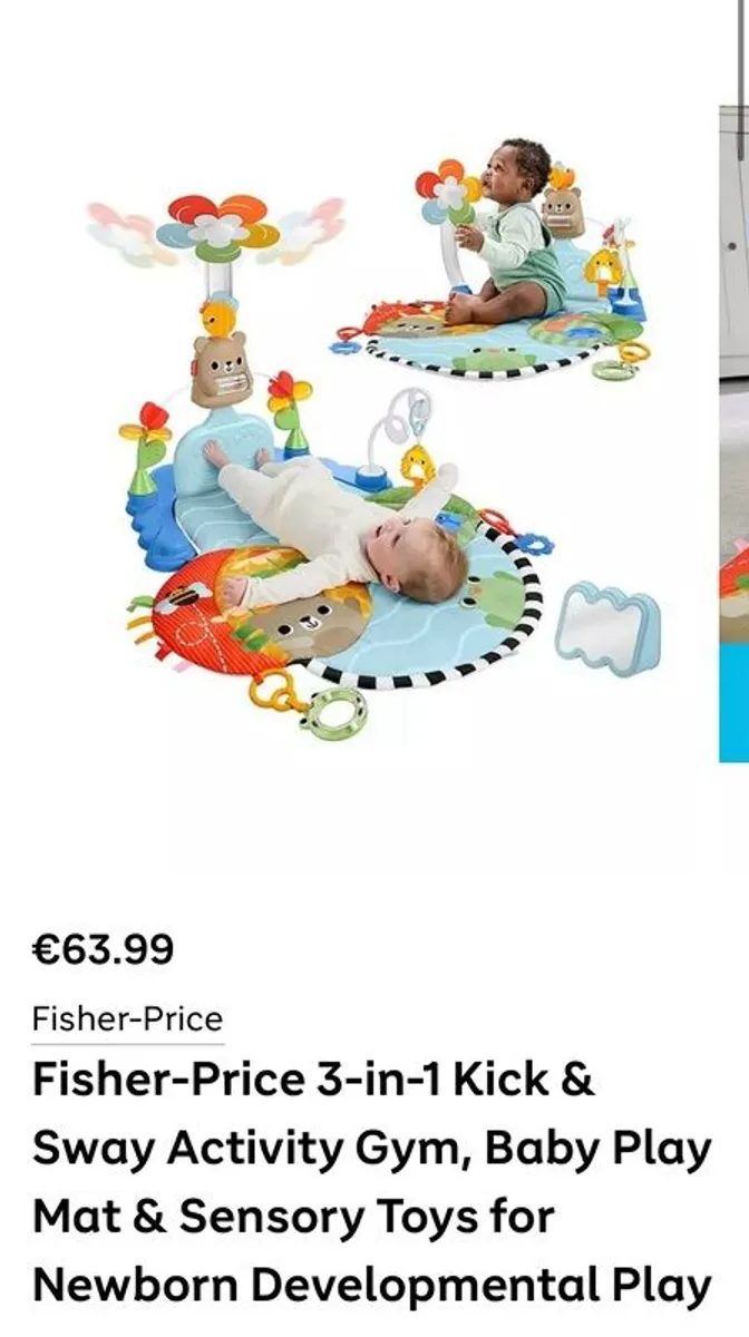 Fisher Price 3-in-1 Kick and Sway play gym - Image 3