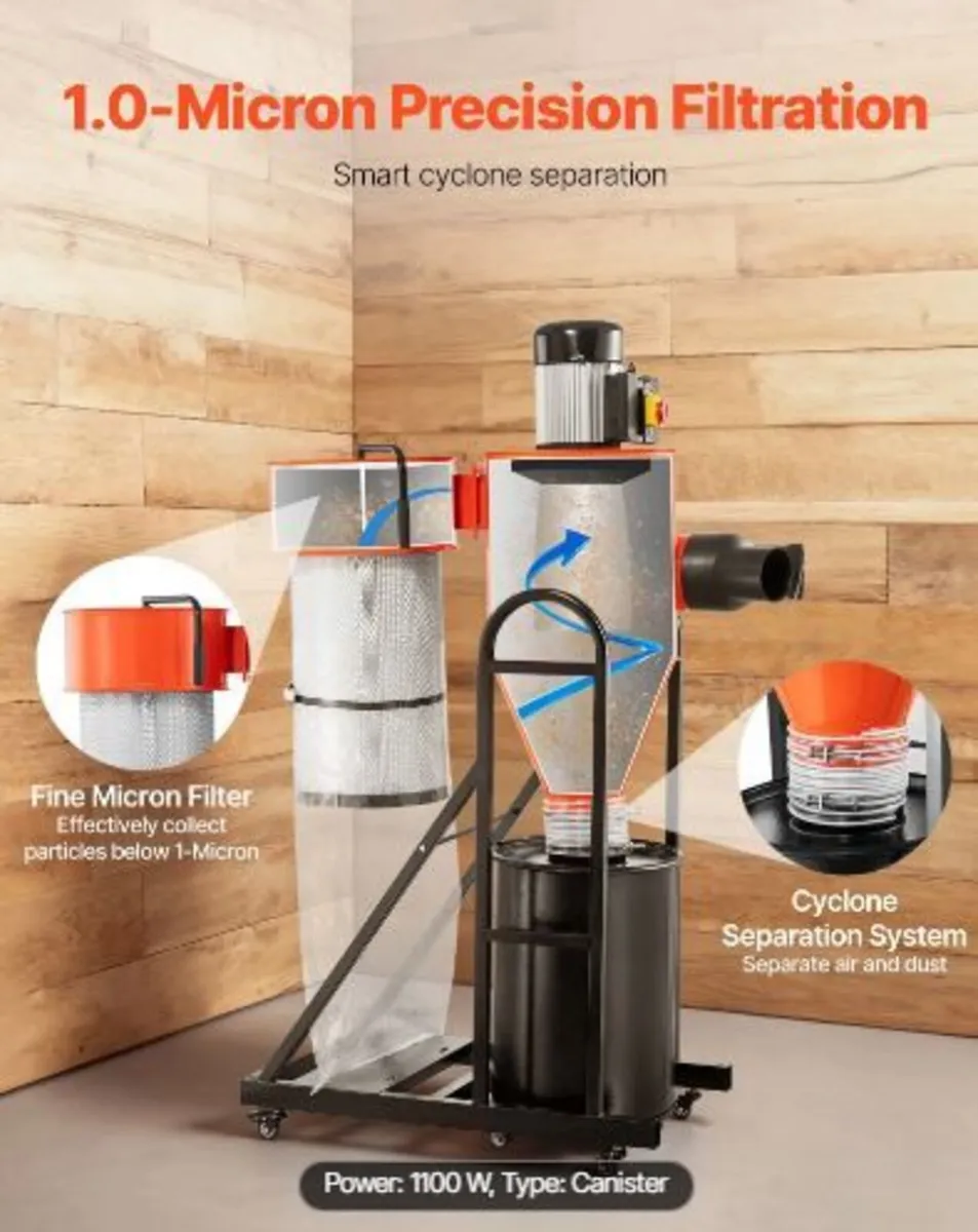 Dust Collector, 763 CFM 1 Micron - Image 4