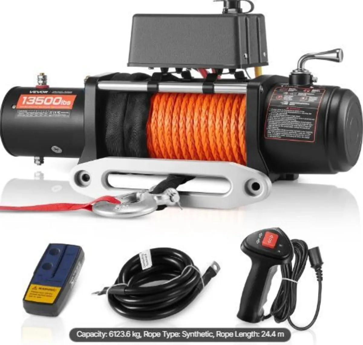 Electric Winch, 13,500 lbs Load Capacity - Image 1