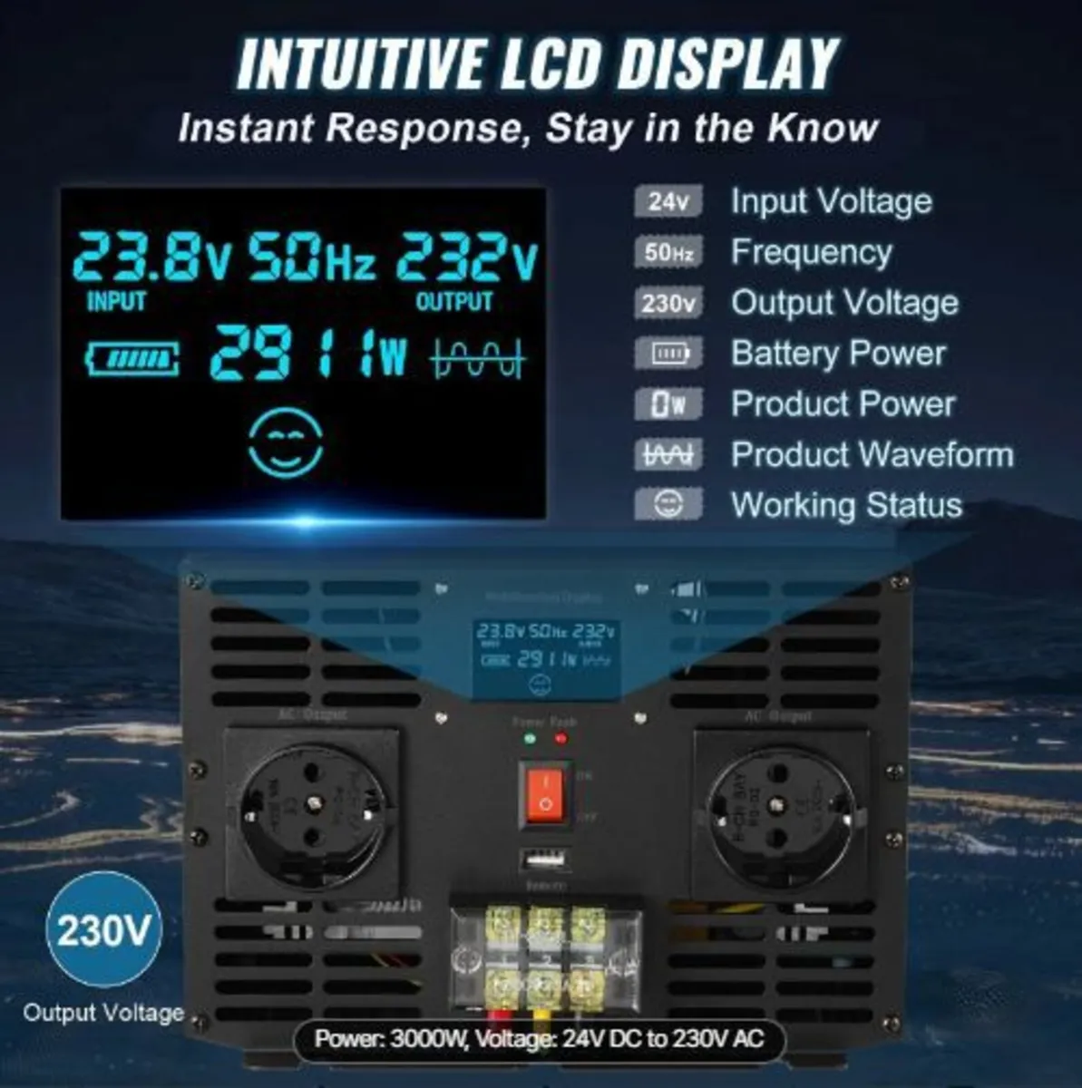 Pure Sine Wave Inverter, 3000 Watt - Image 2