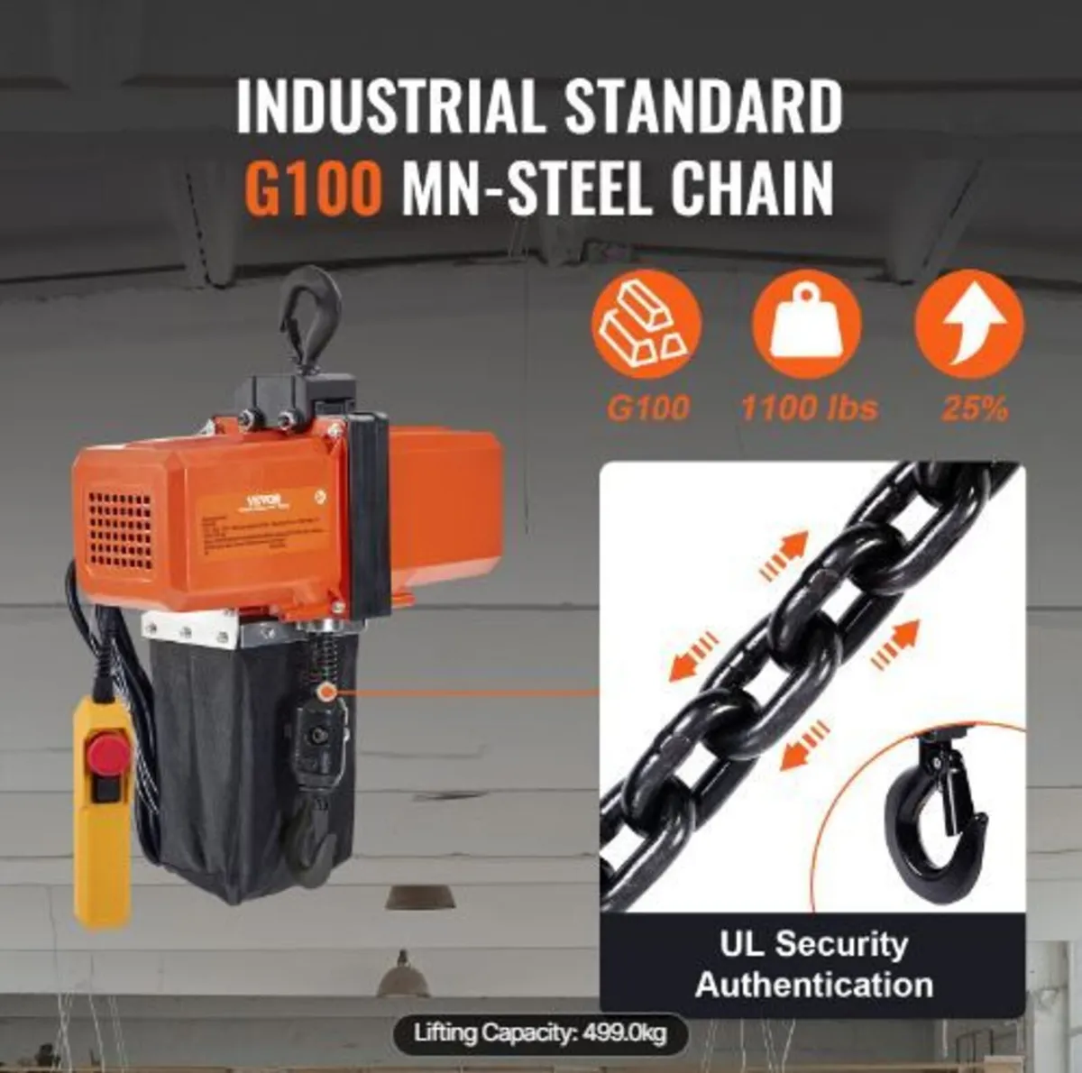 Electric Chain Hoist Single Phase Crane Hoist - Image 3