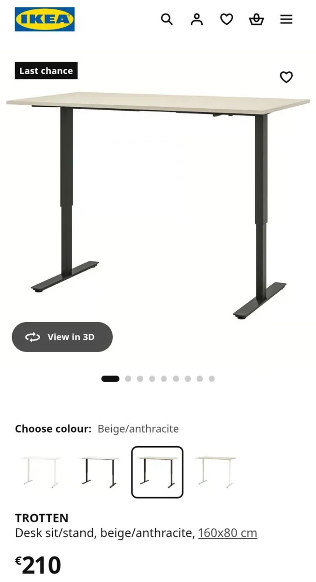 IKEA Sit-Stand Desk - Image 2