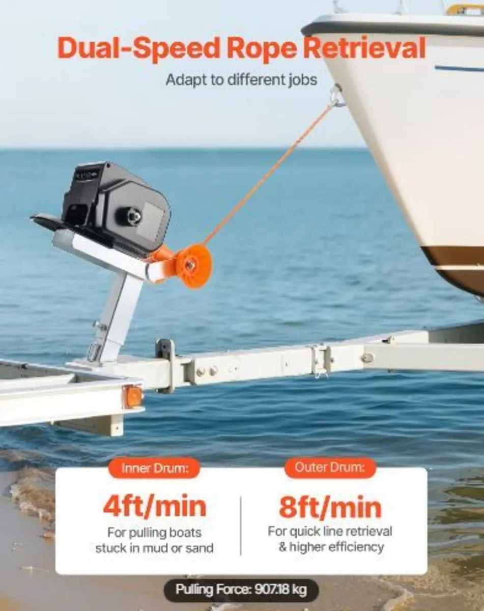 Electric Boat Winch, 12V DC 300W - Image 4