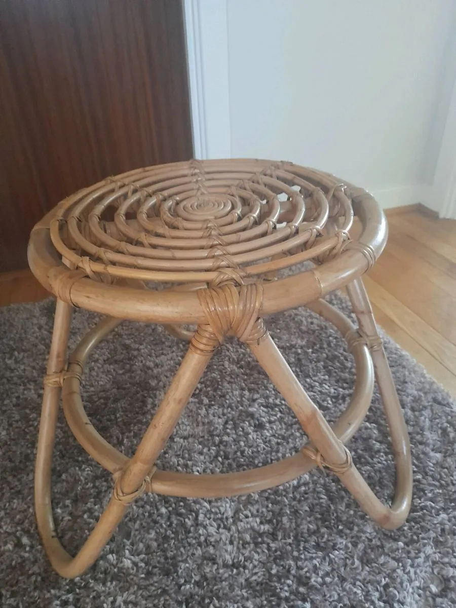 Round Cane Table - Image 1