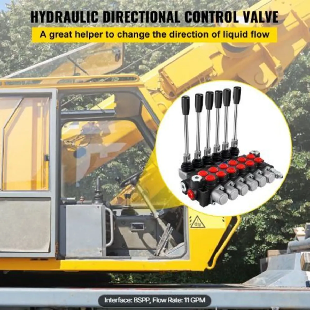 Hydraulic Directional Control Valve, 6 Spool Hydra - Image 3