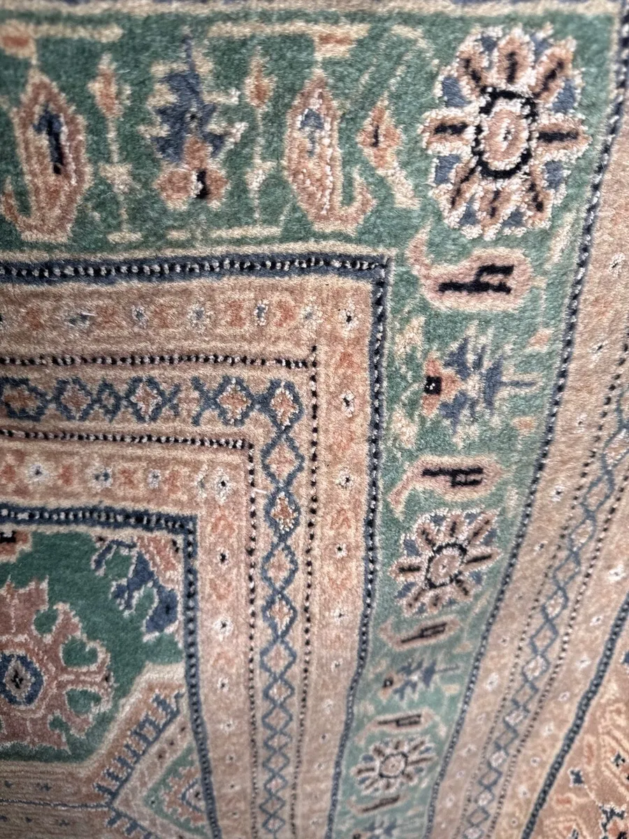 100% Wool Pakistani Jaldar Rug Vintage - Image 3