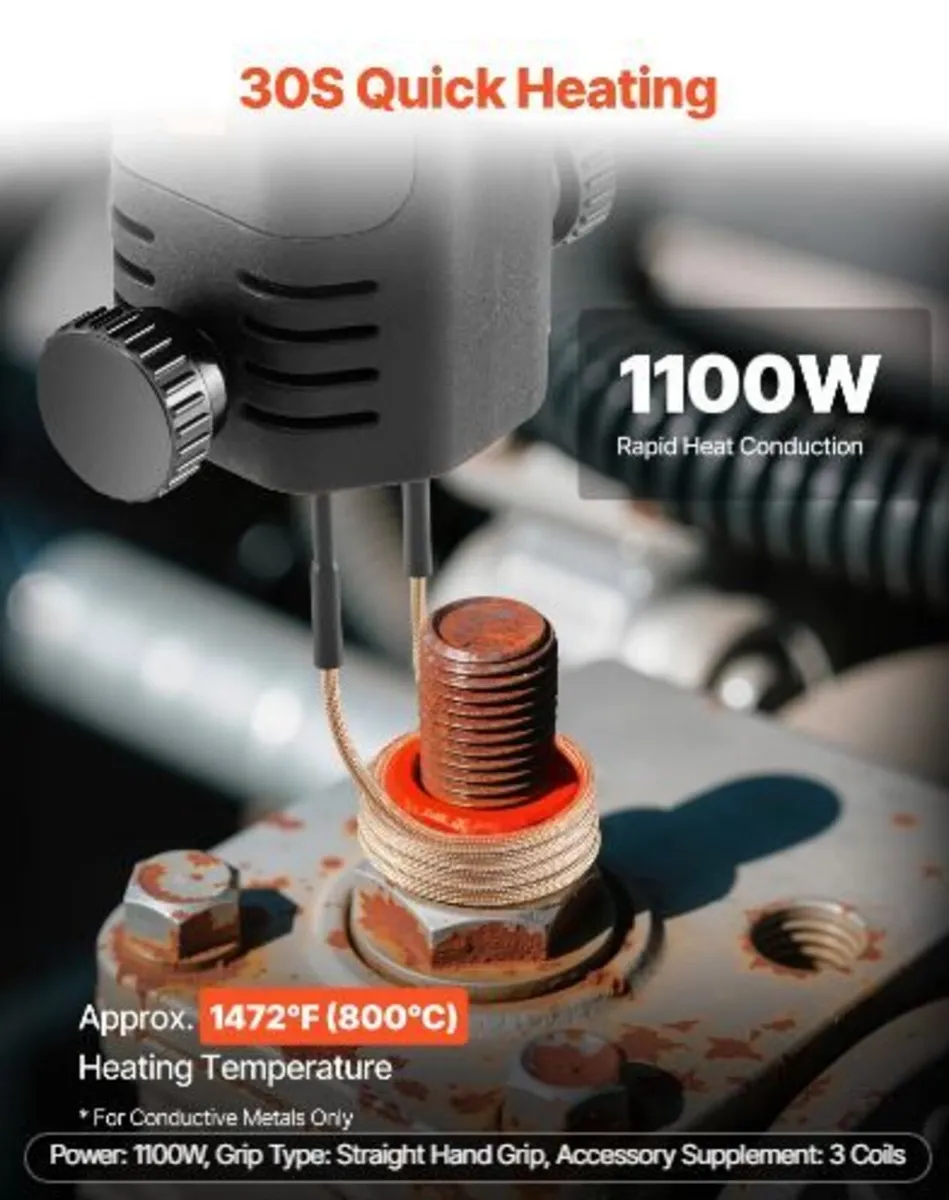 Induction Heater Bolt Removal, 1100W 230V - Image 3