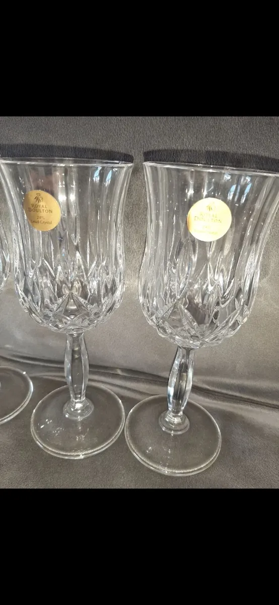 Set of 4 wine goblets by Royal Doulton - Image 2