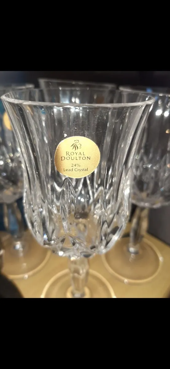 Set of 4 wine goblets by Royal Doulton - Image 4