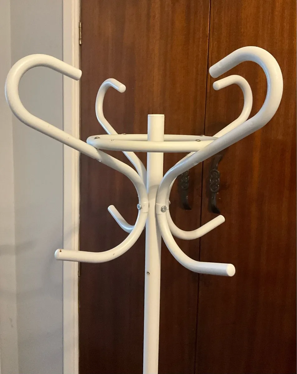 Tall White Coat Rack - Image 1