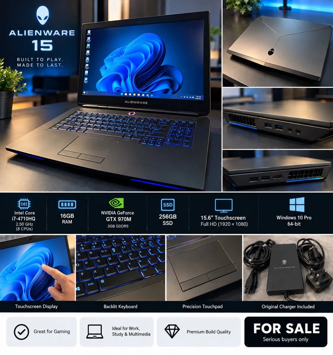 Alienware 15 Gaming Laptop – i7 / 16GB RAM