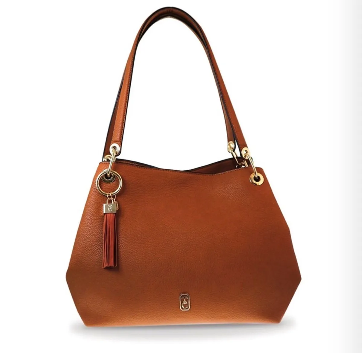 Tote tan leather bag - Tipperary Crystal - Image 1