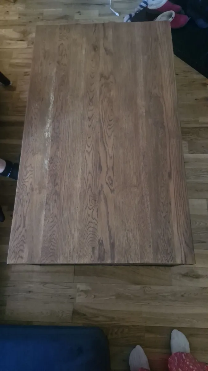 Large Solid Oak Coffee Table - Image 1