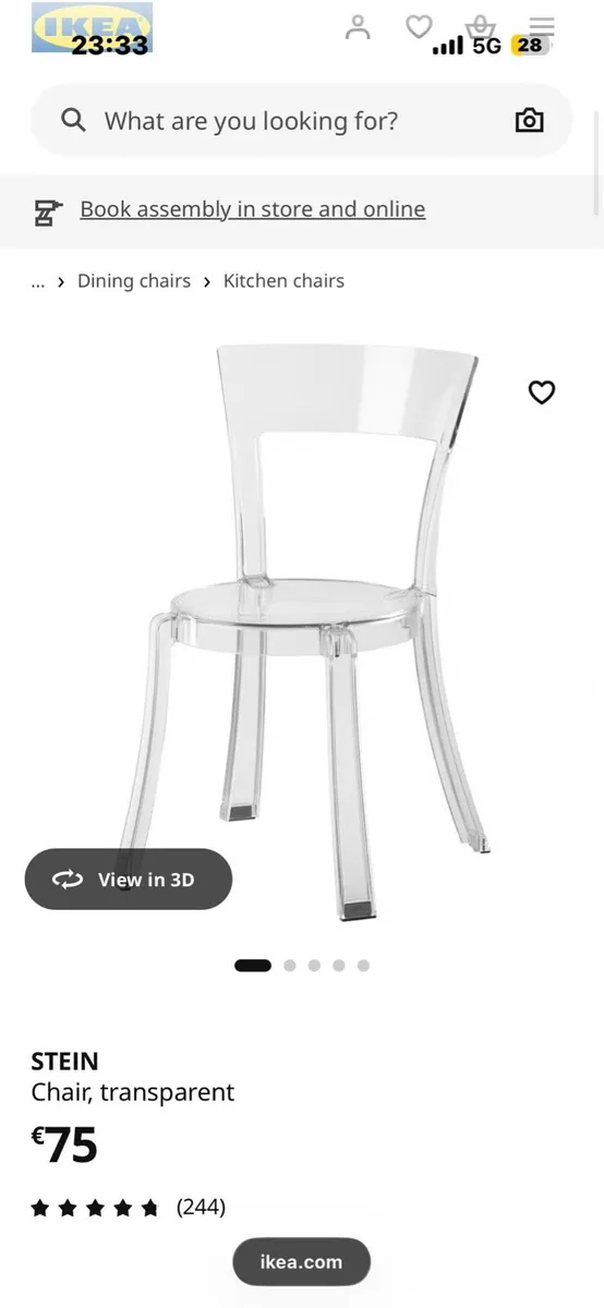 IKEA acrylic desk chair - Image 2