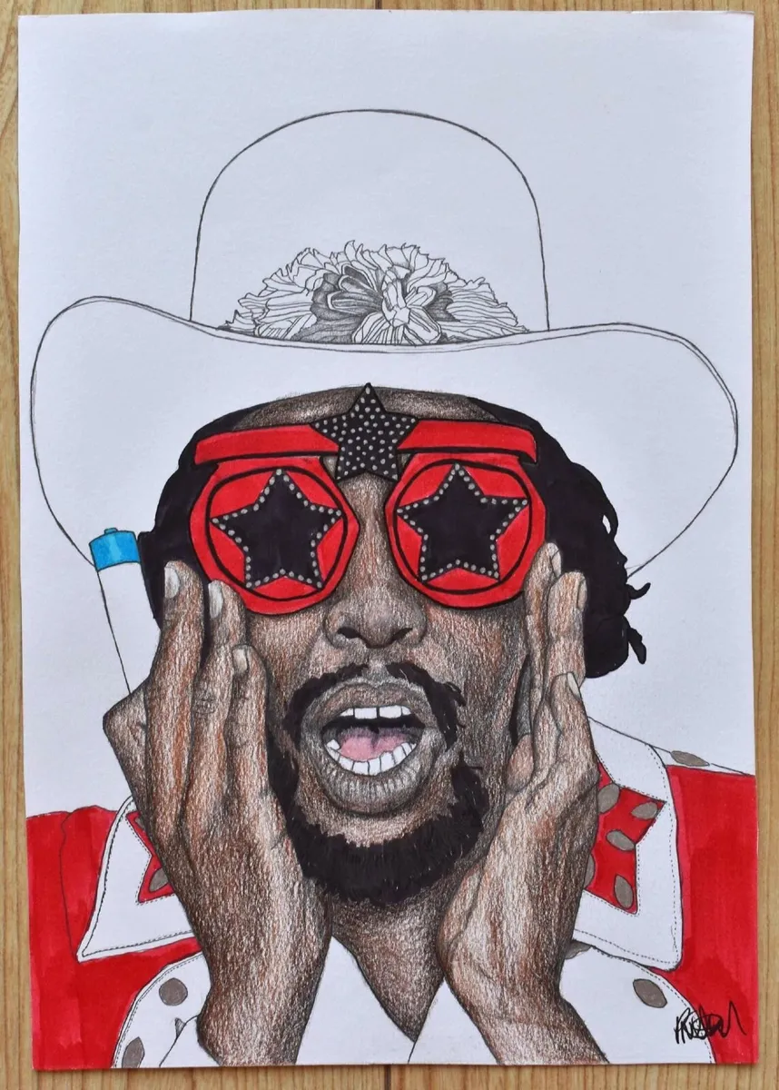 BOOTSY COLLINS PORTRAIT – FUNK LEGEND - MUSIC ART - Image 1