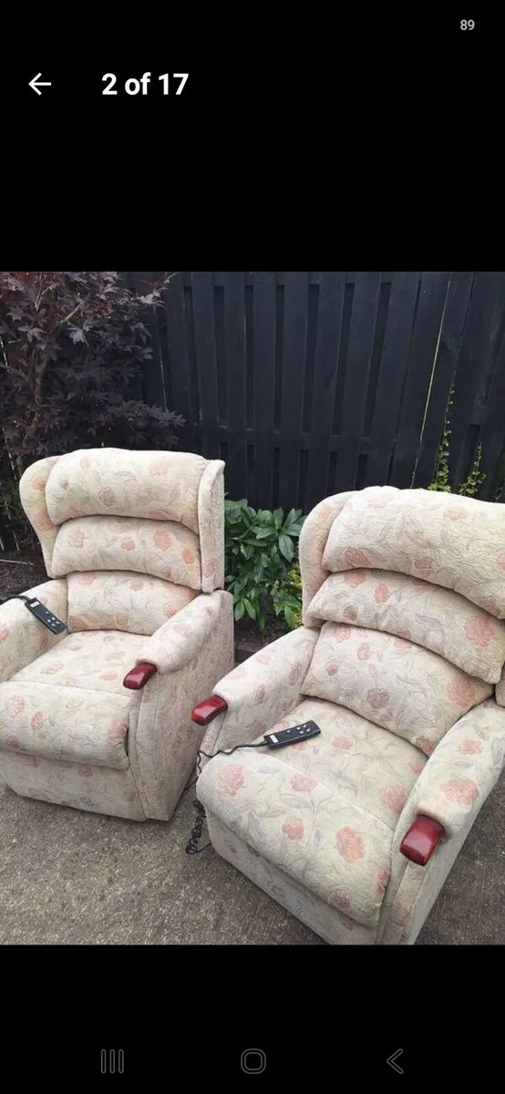 2 x dual motor riser recliner armchairs - Image 2