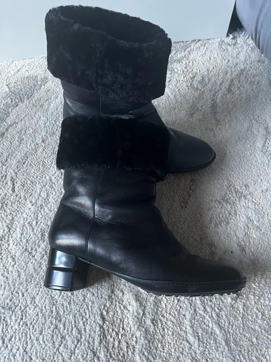 Salvatore Ferragamo leather boots - Image 1