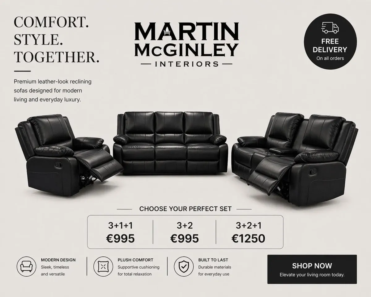 New 3+2+1 All Recliner Leather Sofa Sets