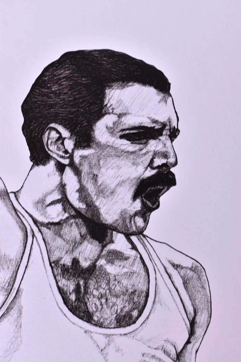 Freddie Mercury Portrait Queen Fine Art Print - Image 2