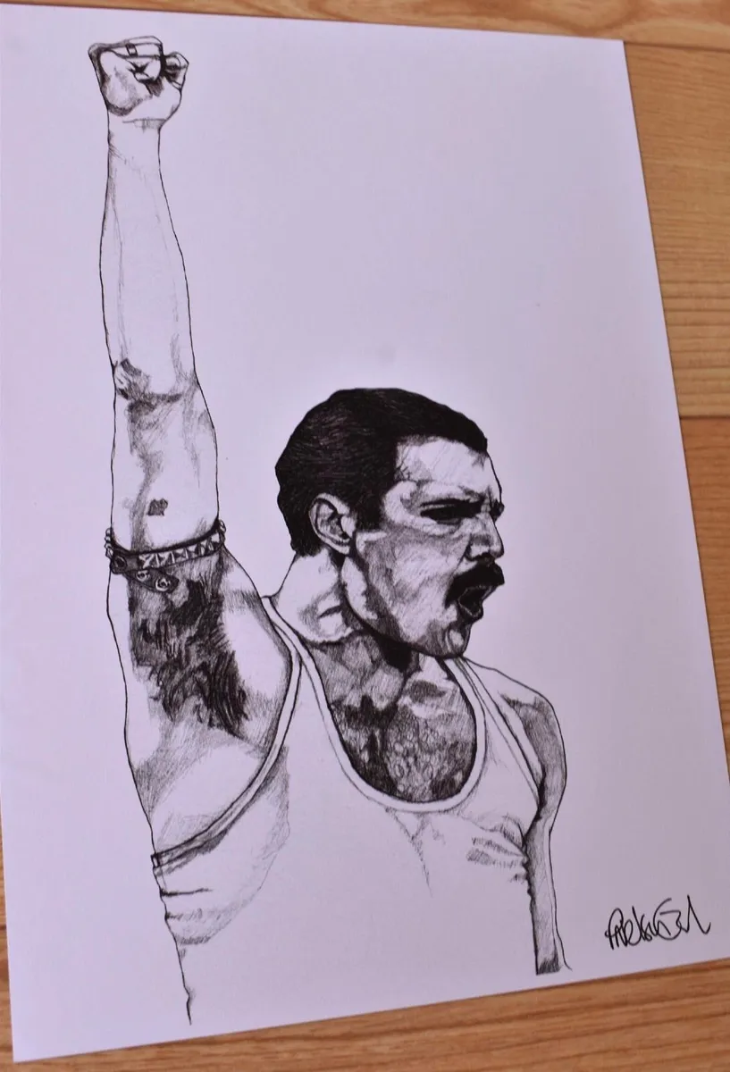 Freddie Mercury Portrait Queen Fine Art Print - Image 4