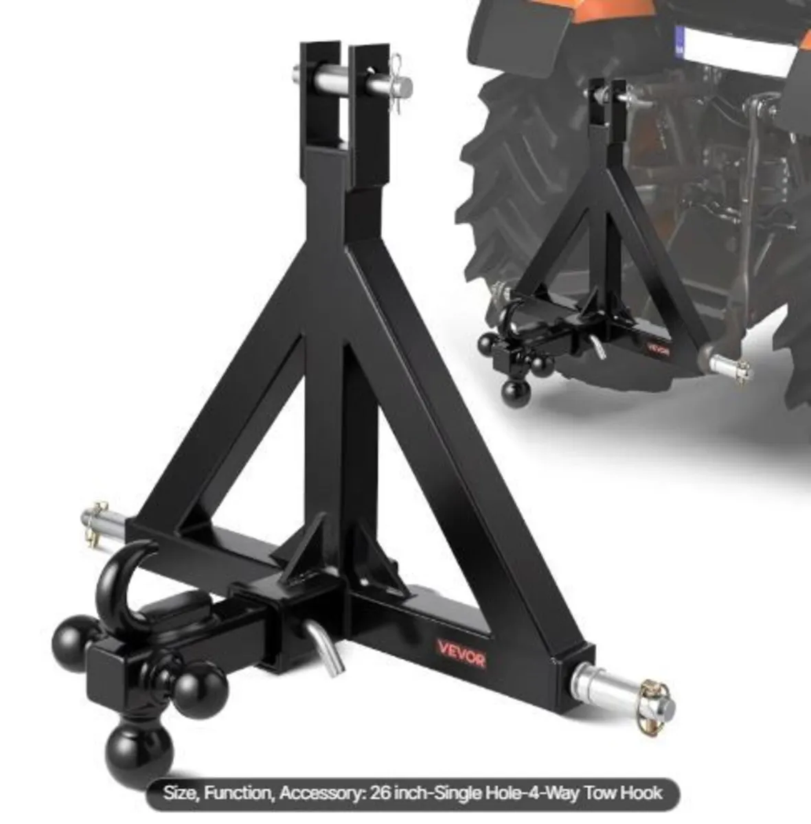 3 Point Trailer Hitch 2 in Receiver - Image 4