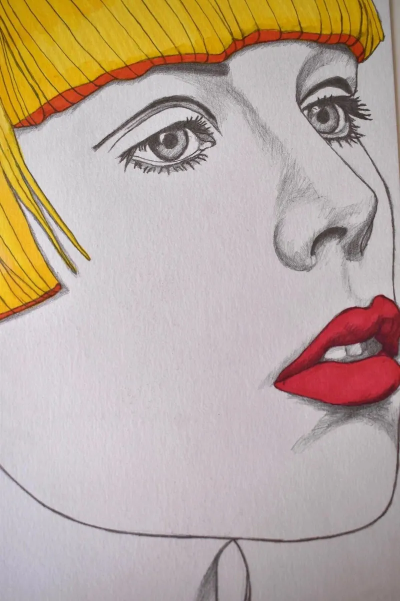 1960s POP ART PORTRAIT – GIRL WITH YELLOW BOB - Image 2