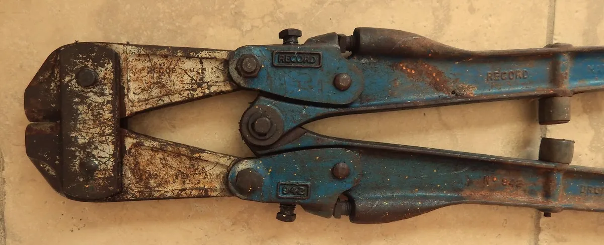 Vintage Large Record No 942 Steel Bolt Cutters - Image 3