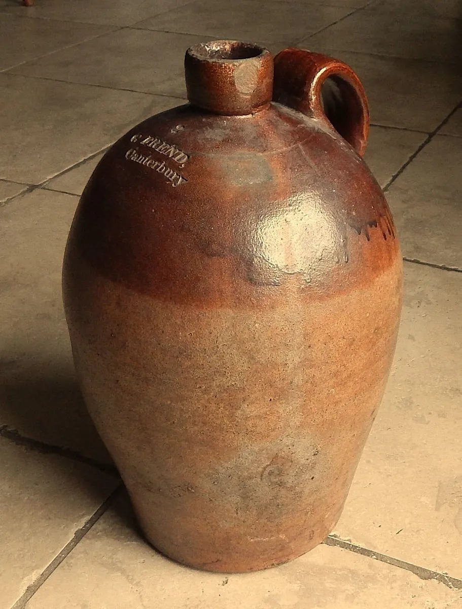 Large Vintage Stoneware 2 Gallon Jug by Frend Cant - Image 1